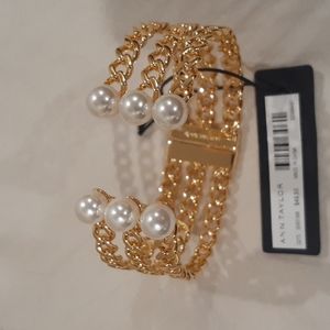 Ann Taylor pearlized cuff bracelet